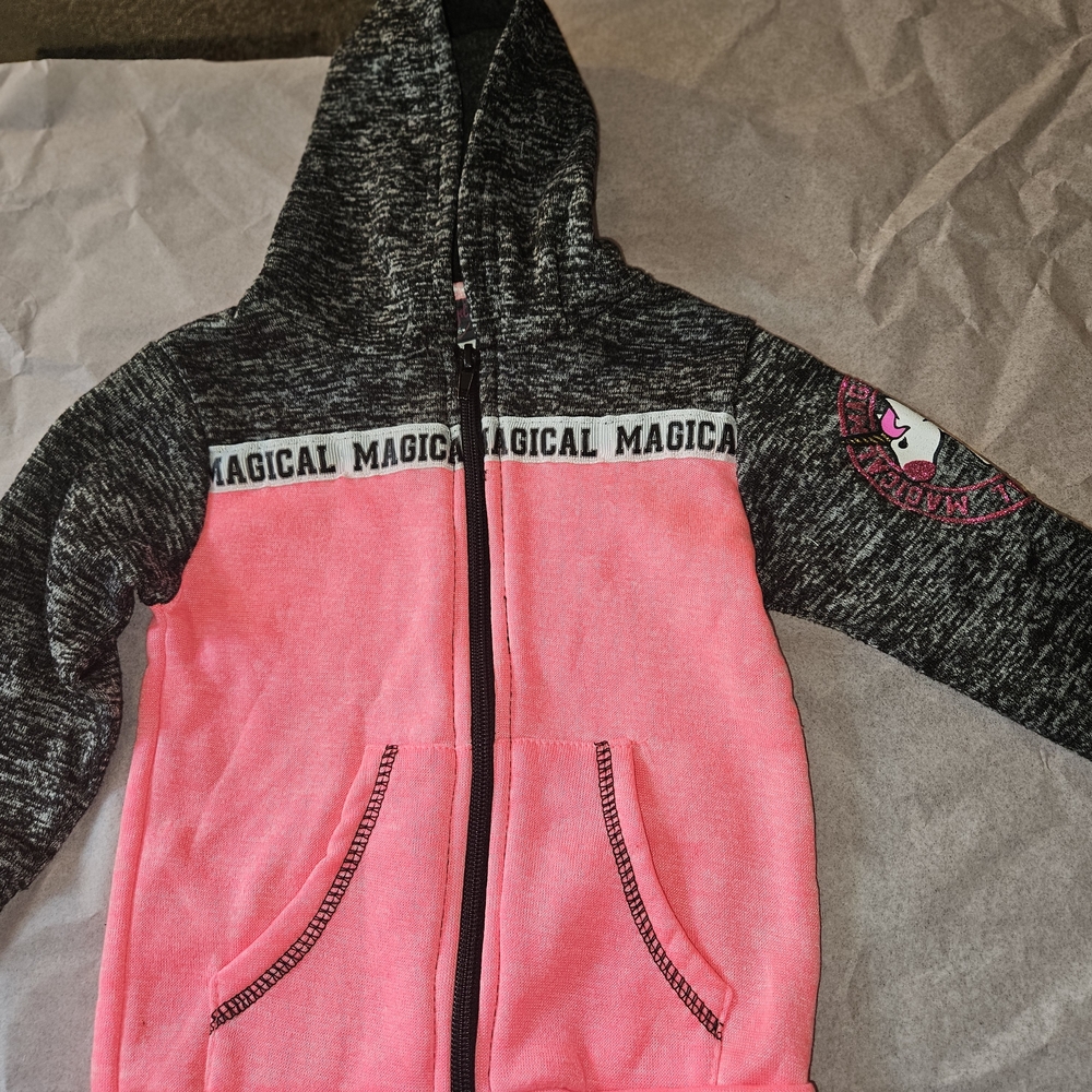 Charming Pink and Black Kids Hoodie